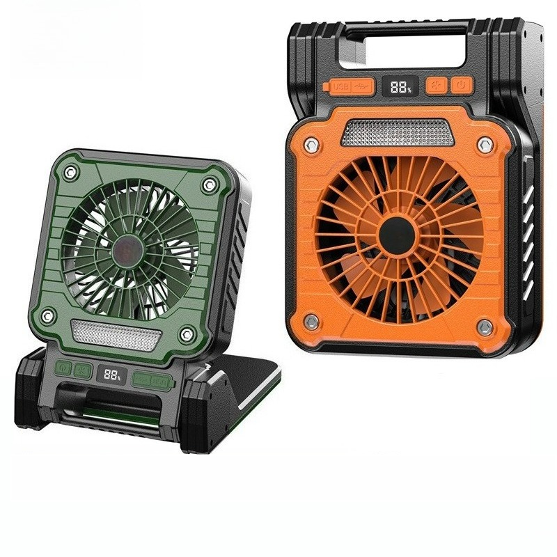 Fishing Equipment Basic - Ventilateur de tente portable solaire rechargeable