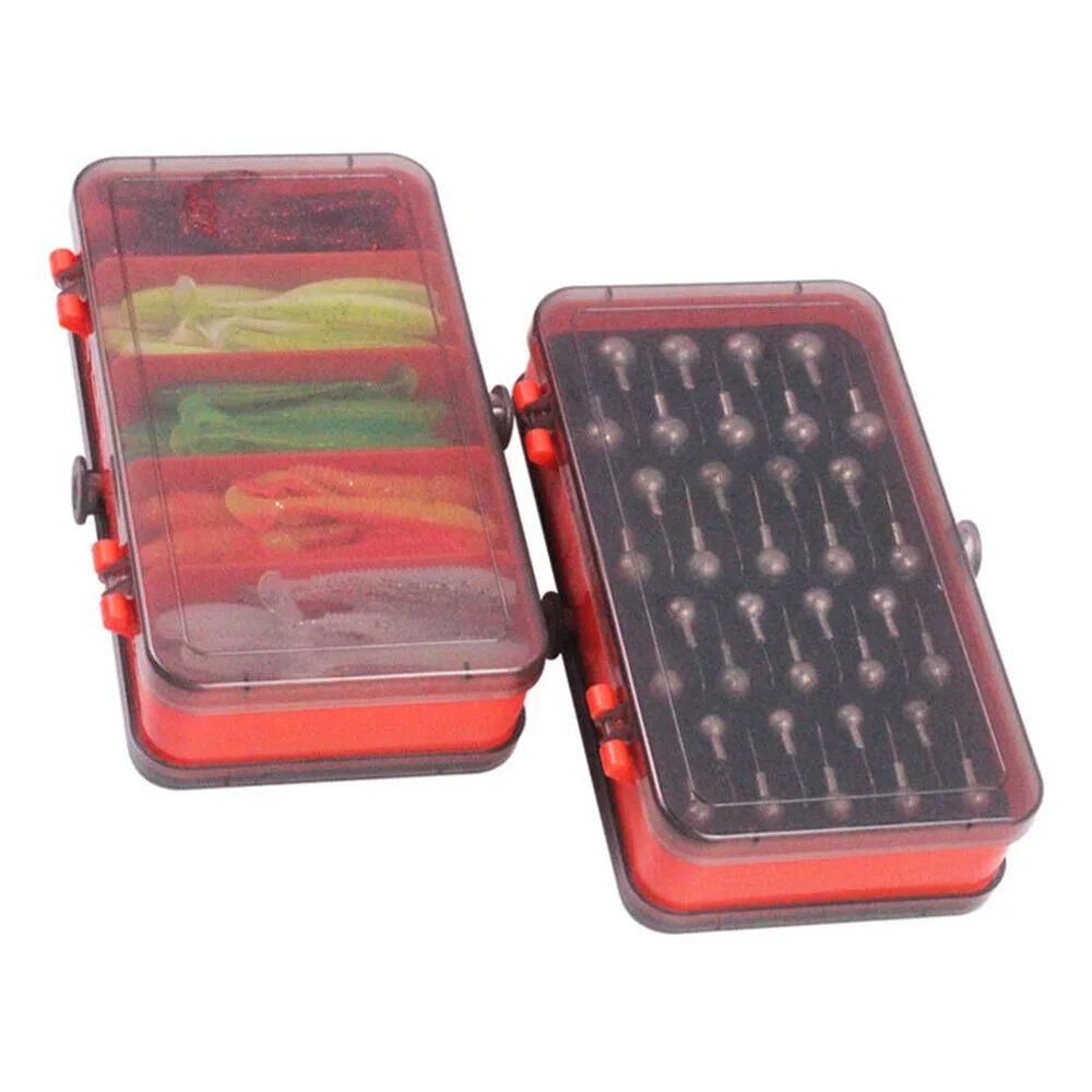 Jig Head Lure - Boîte à appâts fendue Double face